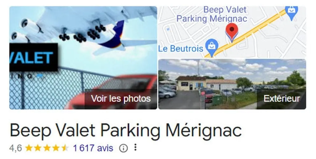 beep valet parking ideal near merignac